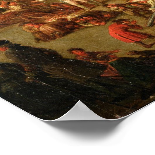 De Grote Plaats tijdens Mardi Gras, Cambrai, 1765 Poster (Hoek)