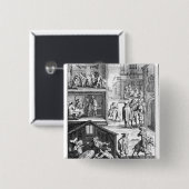 De Grote Plague Vierkante Button 5,1 Cm (Voorkant /achterkant)