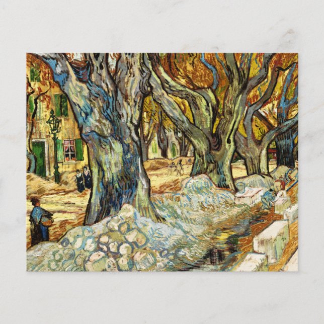 De grote plataanbomen door Vincent Van Gogh  (Voorkant)