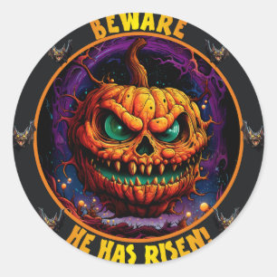 De grote pompoen enge Ver. Ronde Sticker