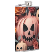 De grote pompoen vinyl verpakte kolf heupfles (Rechts)