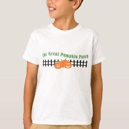De grote pompoenpatch Halloween gepersonaliseerd T-shirt