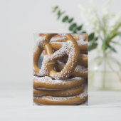 De grote pretzels van de New Yorkse straatverkoper Briefkaart (Staand voorkant)