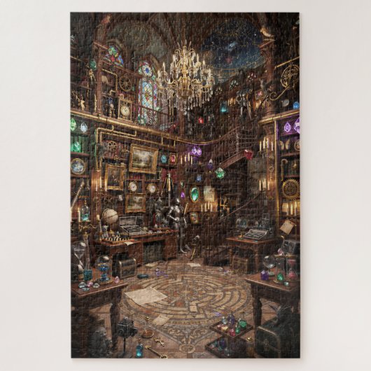 De Grote Puzzelkamer | Fantasie Bibliotheek Legpuzzel (Verticaal)