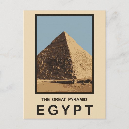 De Grote Pyramide Egypte Briefkaart (Voorkant)