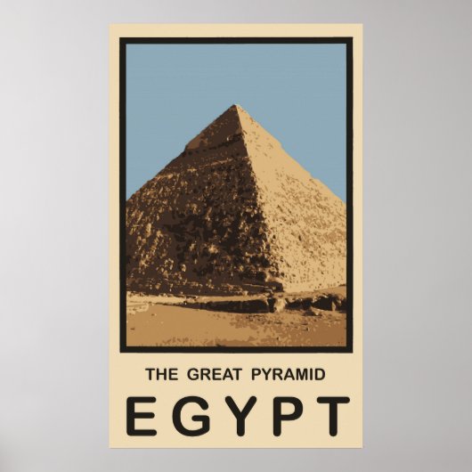 De Grote Pyramide Egypte Poster (Voorkant)