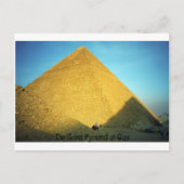 De Grote Pyramide van Giza Briefkaart (Voorkant)