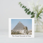 De Grote Pyramide van Giza Briefkaart (Staand voorkant)