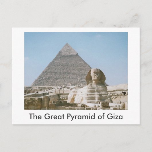 De Grote Pyramide van Giza Briefkaart (Voorkant)