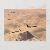 De Grote Pyramide van Giza Briefkaart (Voorkant)