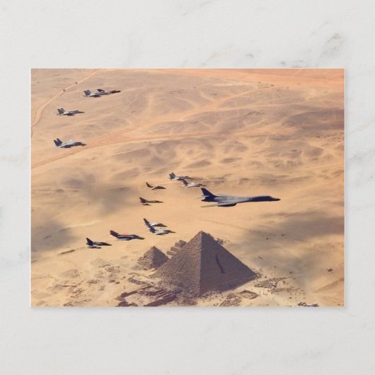 De Grote Pyramide van Giza Briefkaart (Voorkant)