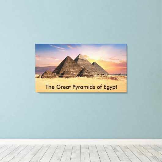 De Grote Pyramiden van Egypte Canvas Afdruk (Insitu (Houten vloer))