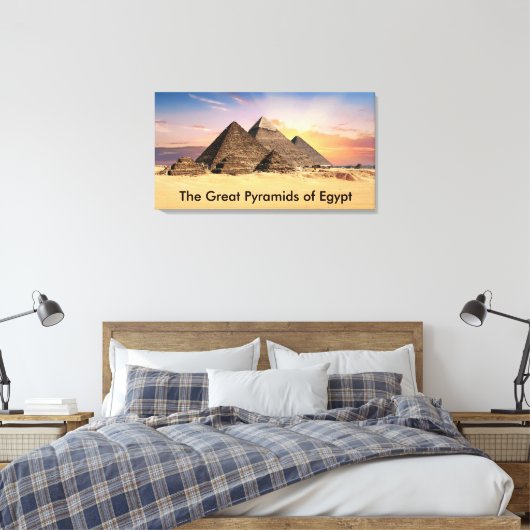 De Grote Pyramiden van Egypte Canvas Afdruk (Insitu (Slaapkamer))