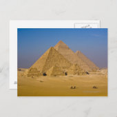 De Grote Pyramiden van Giza, Egypte Briefkaart (Voorkant / Achterkant)