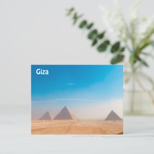 De Grote Pyramiden van Giza - Egypte Briefkaart (Staand voorkant)