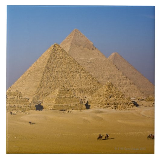 De Grote Pyramiden van Giza, Egypte Tegeltje (Voorkant)