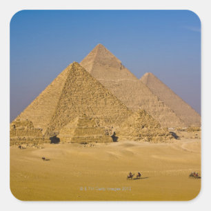 De Grote Pyramiden van Giza, Egypte Vierkante Sticker