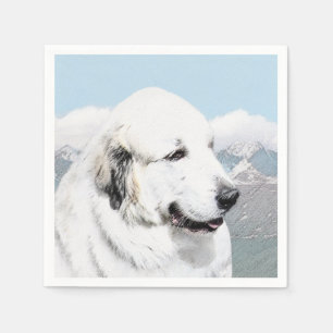 De grote Pyreneeën die - het Originele Art. van d Servetten