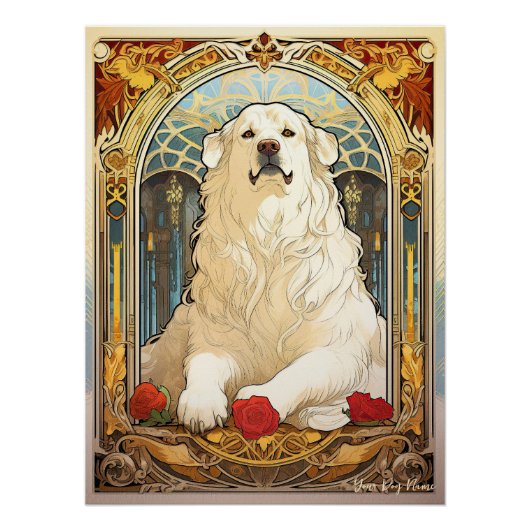 De Grote Pyreneeën Hond 002 - Natalia Mucha Perfect Poster (Voorkant)