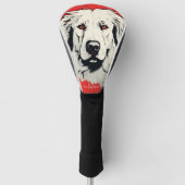 De Grote Pyreneeën Hond, Rood en Zwart 002 - Ulise Golfheadcover (Voorkant)