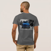 De grote race blauw Alfa Romero T-shirt (Achterkant volledig)