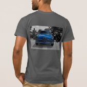 De grote race blauw Alfa Romero T-shirt (Achterkant)