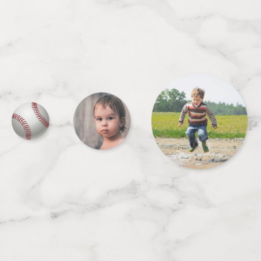 De grote raken | Honkbal 1e Verjaardag Foto Confetti (Achterkanten)