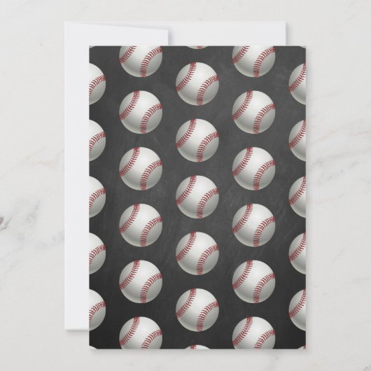 De grote raken | Honkbal 1e verjaardag Kaart (Achterkant)