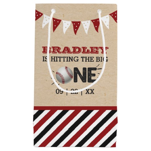 De grote raken | Honkbal 1e verjaardag Klein Cadeauzakje (Voorkant)