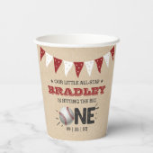 De grote raken | Honkbal 1e verjaardag Papieren Bekers (Achterkant)