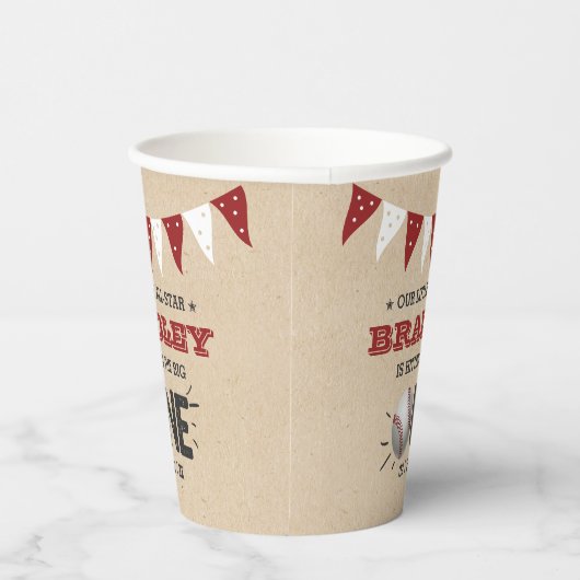 De grote raken | Honkbal 1e verjaardag Papieren Bekers (Rechts)