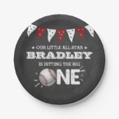 De grote raken | Honkbal 1e verjaardag Papieren Bordje (Voorkant)