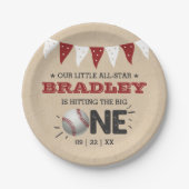 De grote raken | Honkbal 1e verjaardag Papieren Bordje (Voorkant)