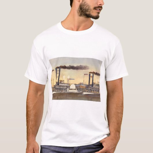 De Grote Ras op de Mississippi_Engravings T-shirt (Voorkant)