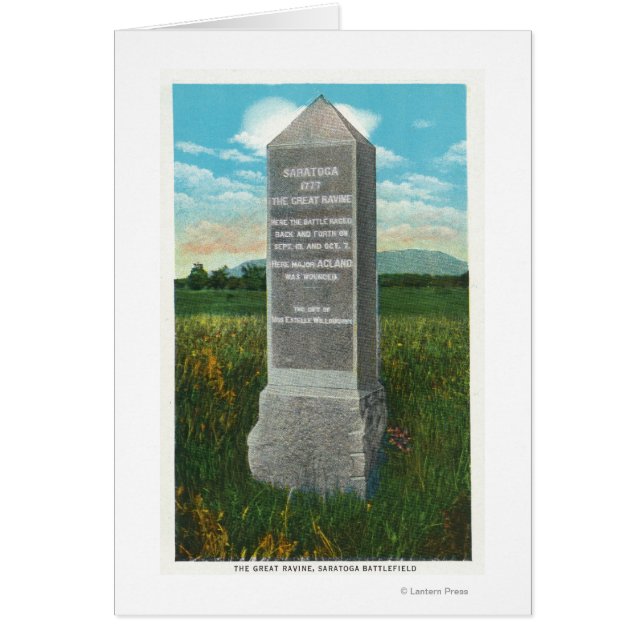 De Grote Ravine van het slagveld van Saratoga (Voorkant)