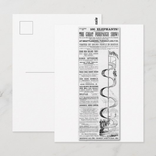 De grote reclame voor forepaugh-Show Briefkaart (Voorkant / Achterkant)