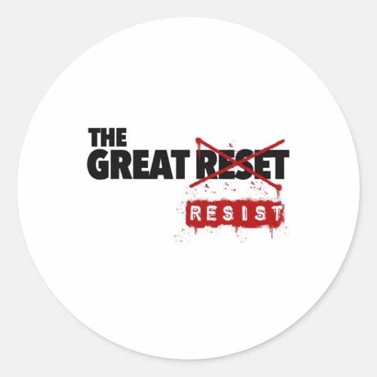 De Grote Reset - Weersta de Grote Reset Ronde Sticker (Voorkant)