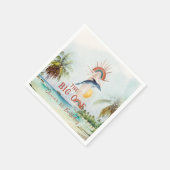 De grote | Retro Summer Surf Birthday Servet (Hoek)