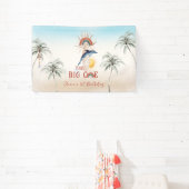 De grote | Retro Summer Surf Birthday Spandoek (Insitu)