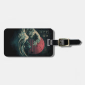 De grote Retro Wave Classic Bagagelabel (Voorkant horizontaal)