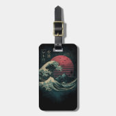 De grote Retro Wave Classic Bagagelabel (Voorkant verticaal)