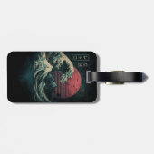 De grote Retro Wave Classic Bagagelabel (Achterkant horizontaal)