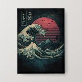 De grote Retro Wave Classic Button (Voorkant)