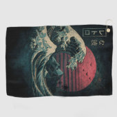 De grote Retro Wave Classic Golfhanddoek (Horizontaal)