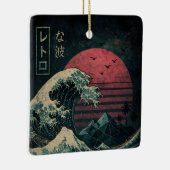 De grote Retro Wave Classic Keramisch Ornament (Rechts)