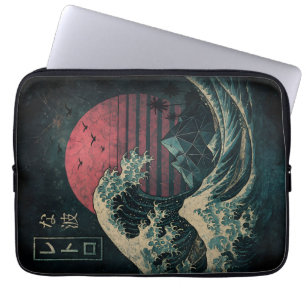 De grote Retro Wave Classic Laptop Sleeve