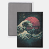 De grote Retro Wave Classic Magneet (Voorkant / Achterkant)