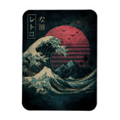 De grote Retro Wave Classic Magneet (Verticaal)