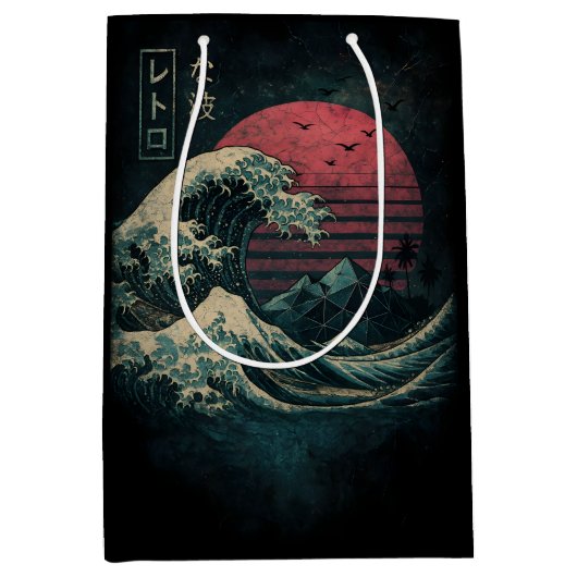 De grote Retro Wave Classic Medium Cadeauzakje (Voorkant)