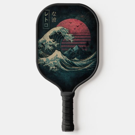 De grote Retro Wave Classic Pickleball Paddle (Voorkant)
